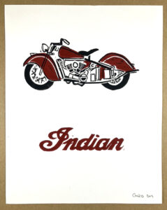 Scharvogel_ Indian_Motorcycle_Papier